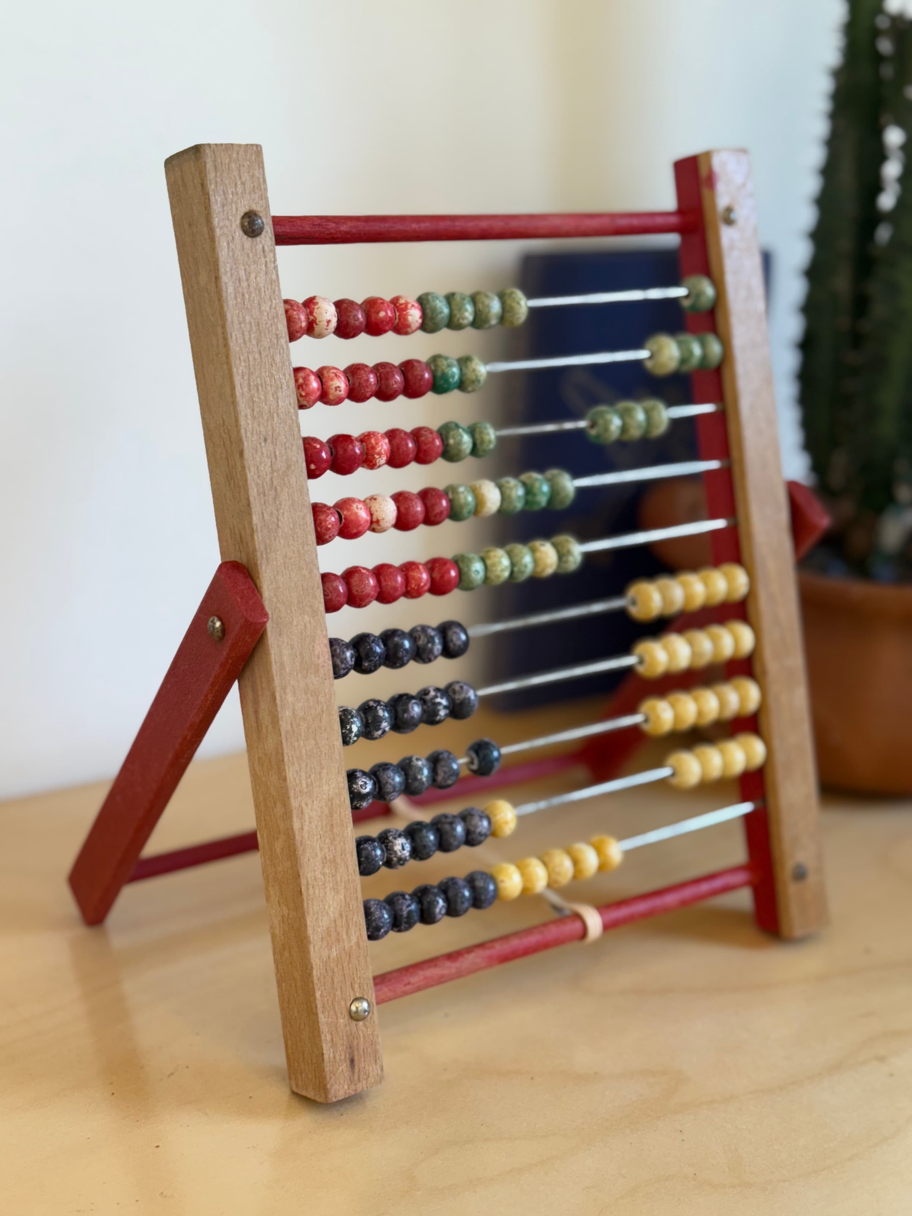 Mid century Scandinavian decor - Vintage Danish wooden abacus, 1950s