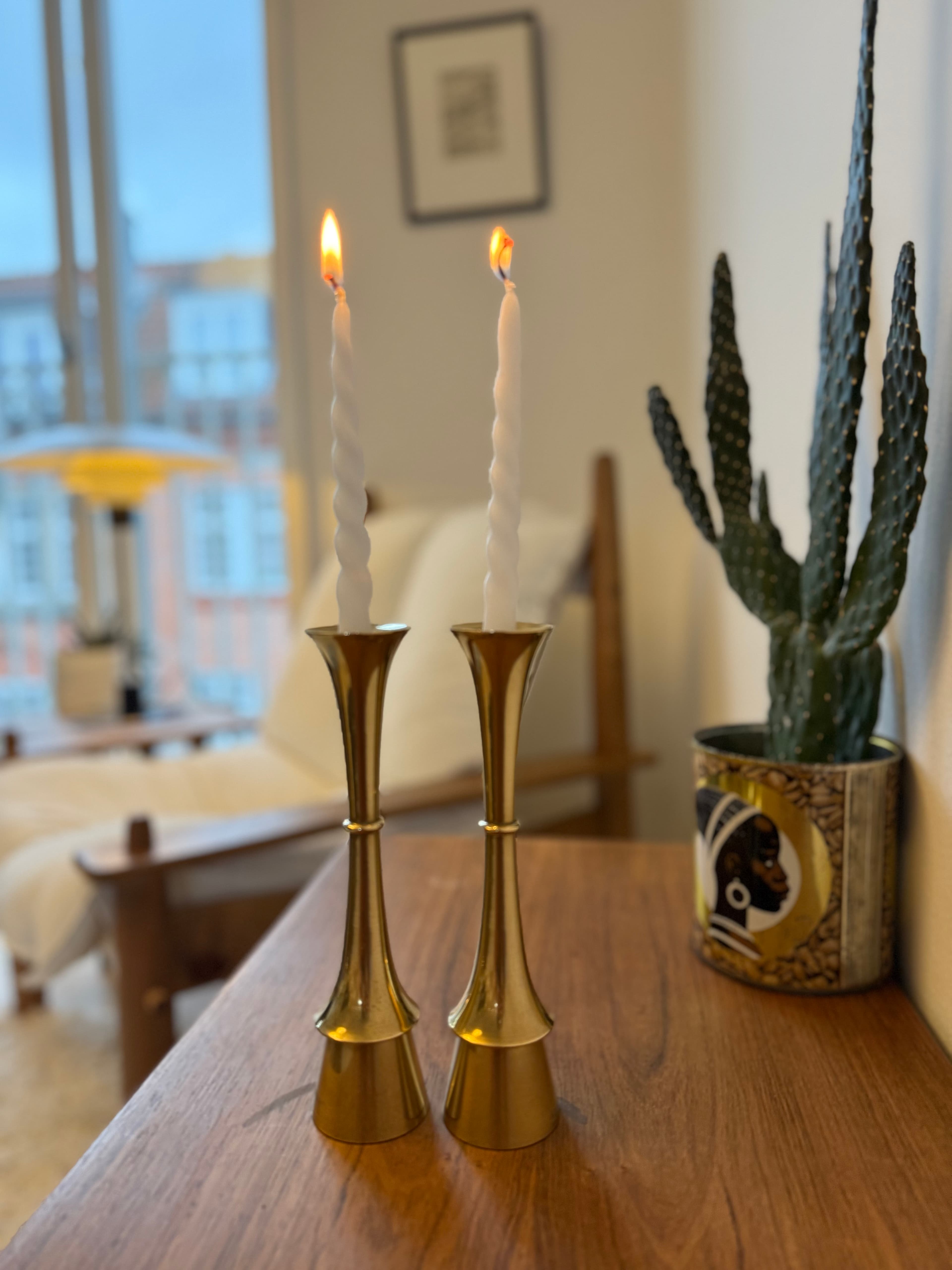 Mid century Danish candle holder - Brass Candle Holder by Jens Quistgaard - Dansk Designs - 1950s