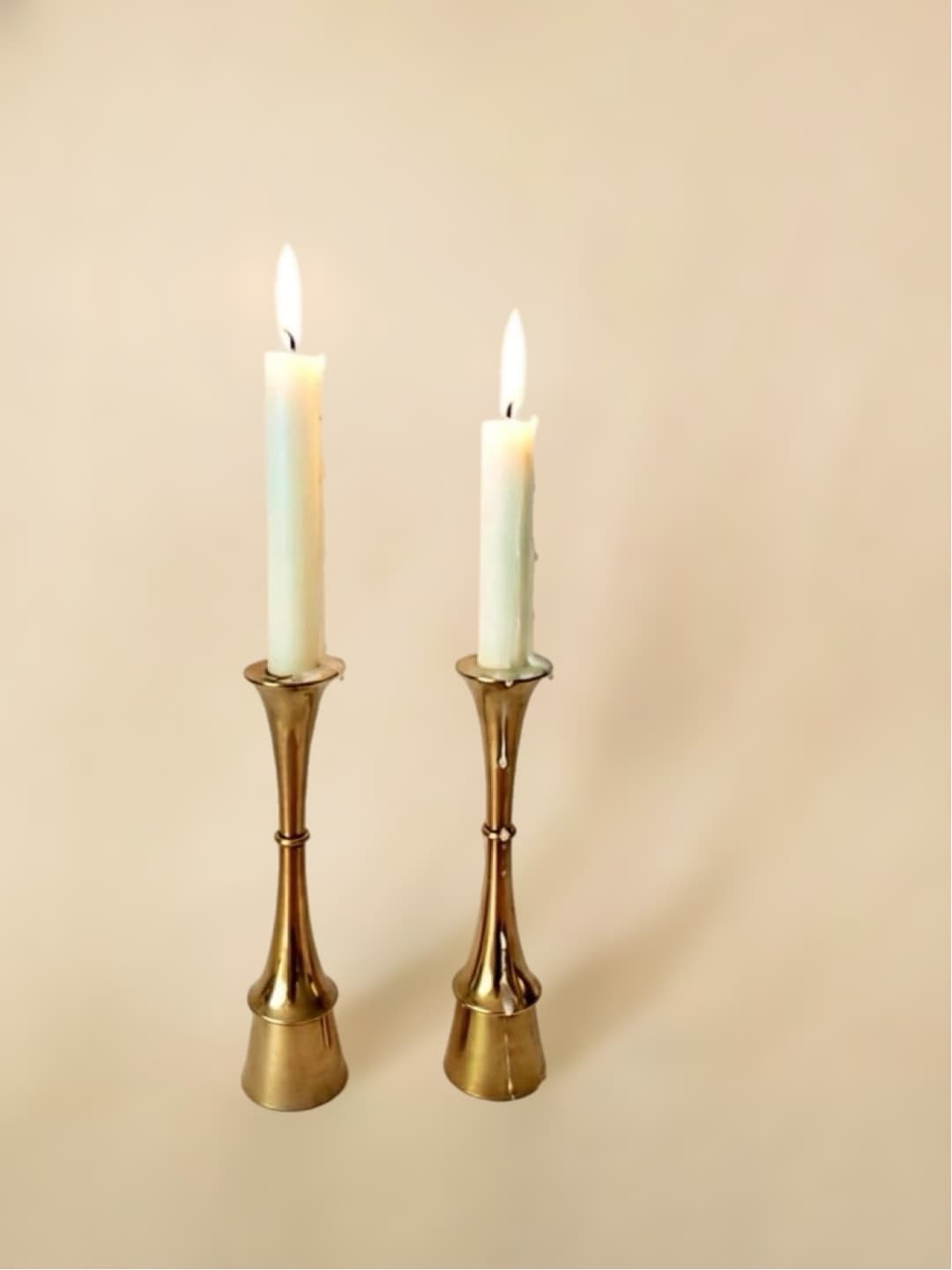 Mid century Danish candle holder - Solid Brass Candle Holders by Jens Quistgaard, Dansk Designs, 1950s