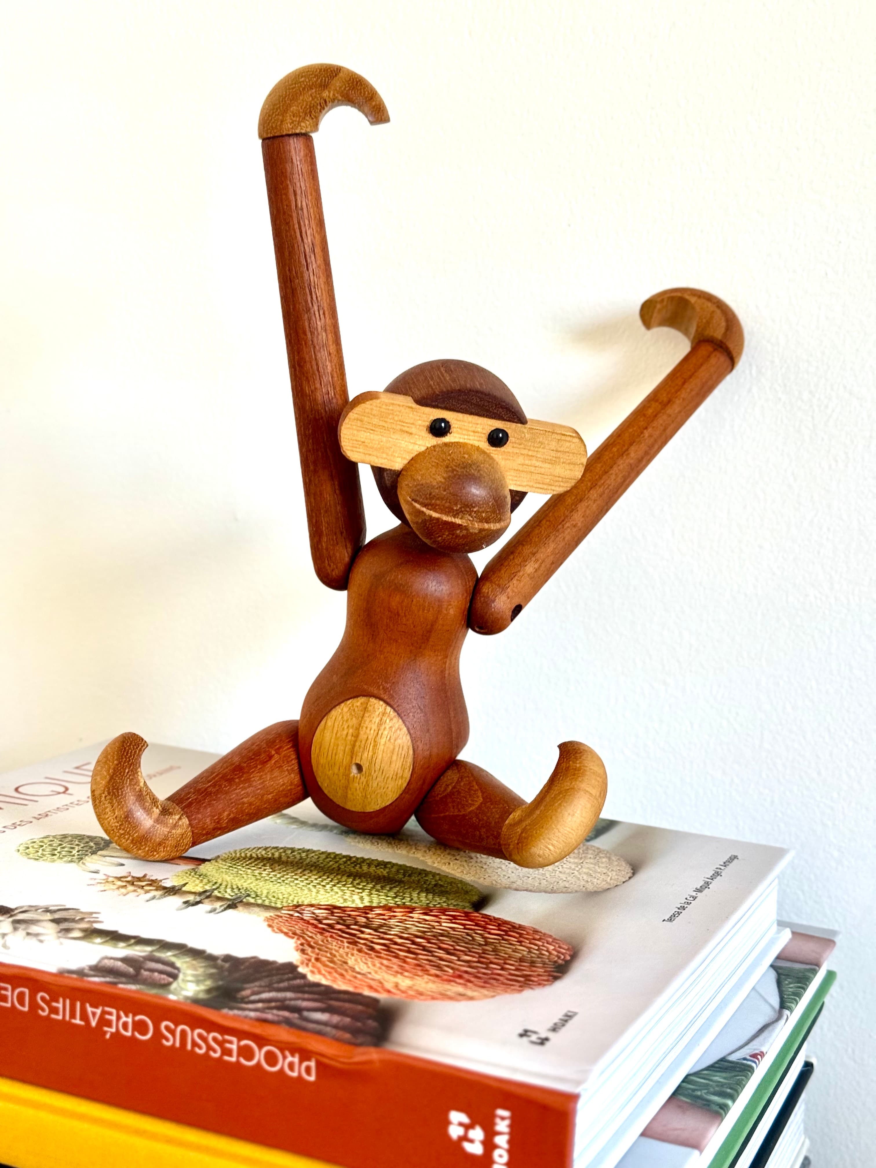 Mid century Scandinavian decor / collectibles - Wooden Monkey Figurine - Kay Bojesen - 1951