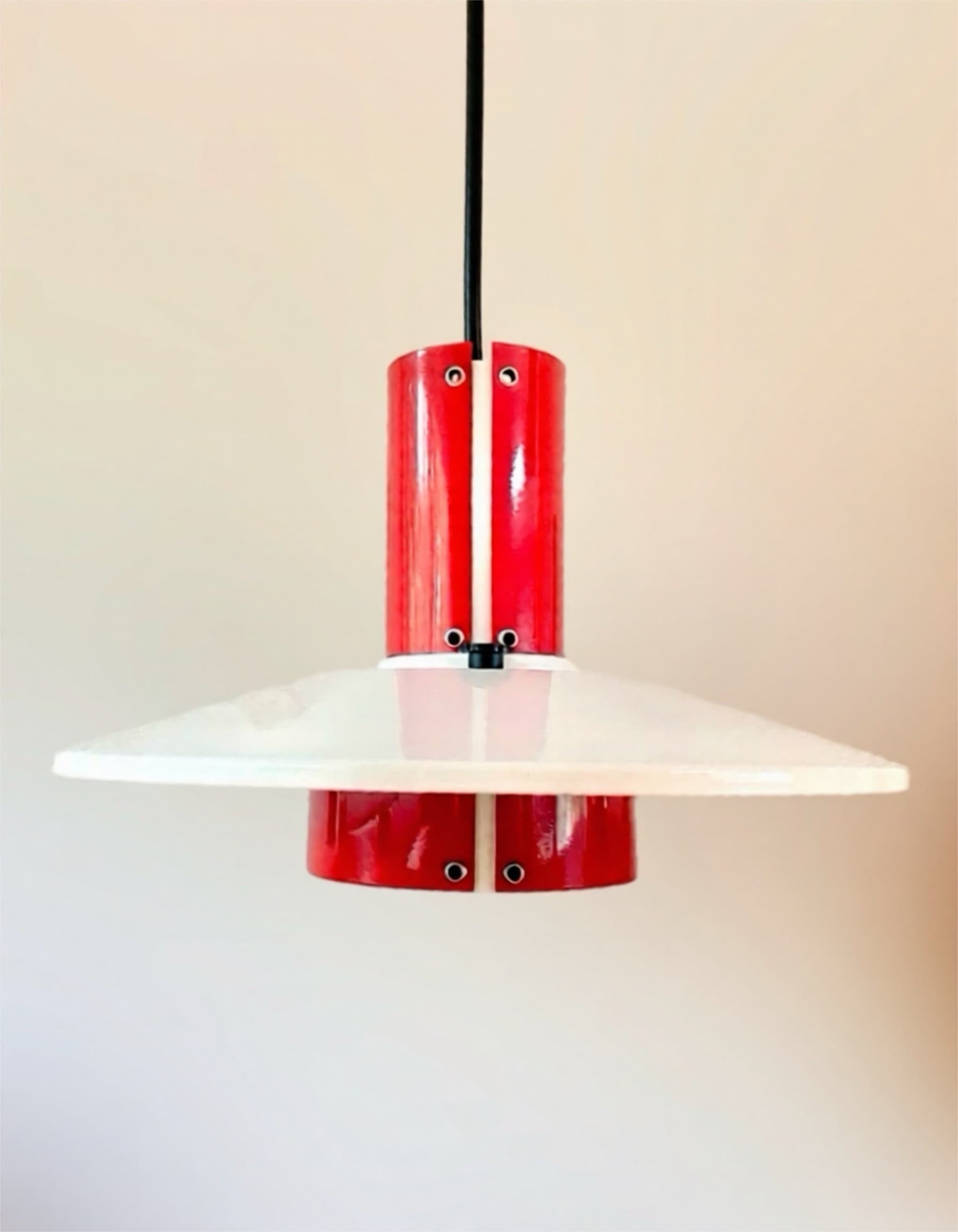 Vintage Danish lighting - Flipper Line Pendant Lamp by Mogens Davidsen for S.C. Sørensen, 1980s