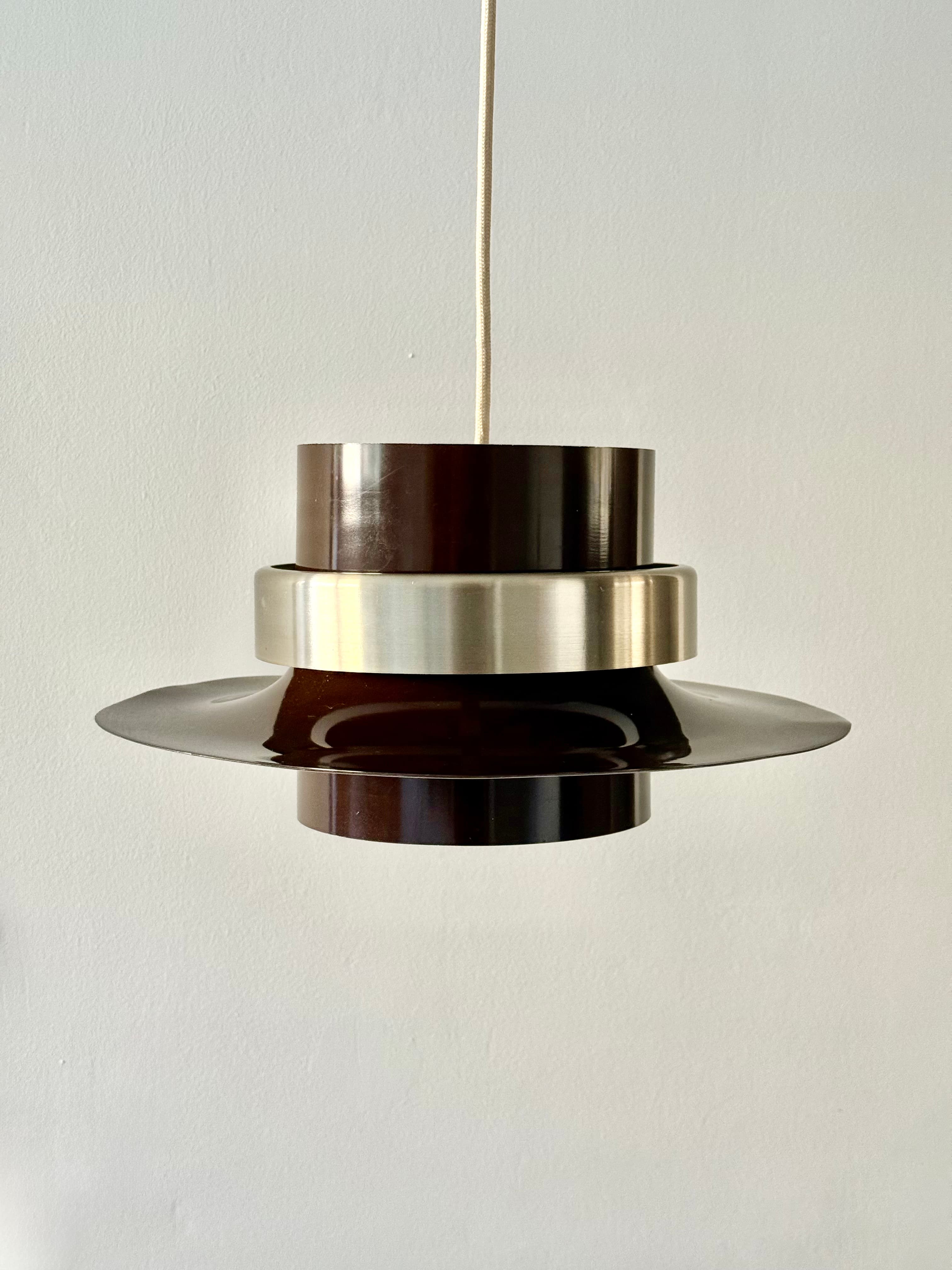 Mid century Danish lighting - Pendant Lamp in Aluminum (Lyskaer or Staff), 1970s