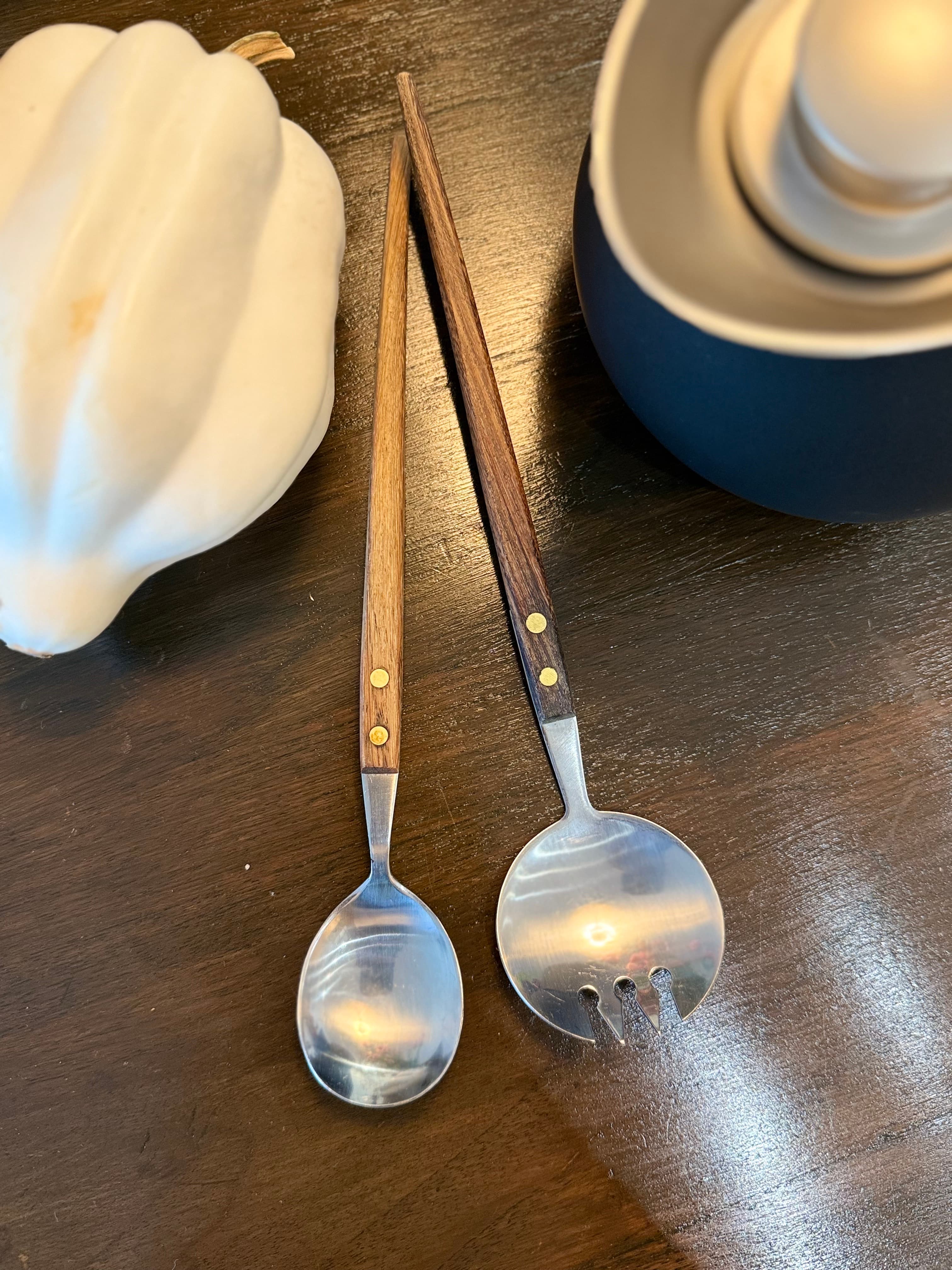 Mid century Scandinavian kitchenware - Serving Spoons in Teak wood