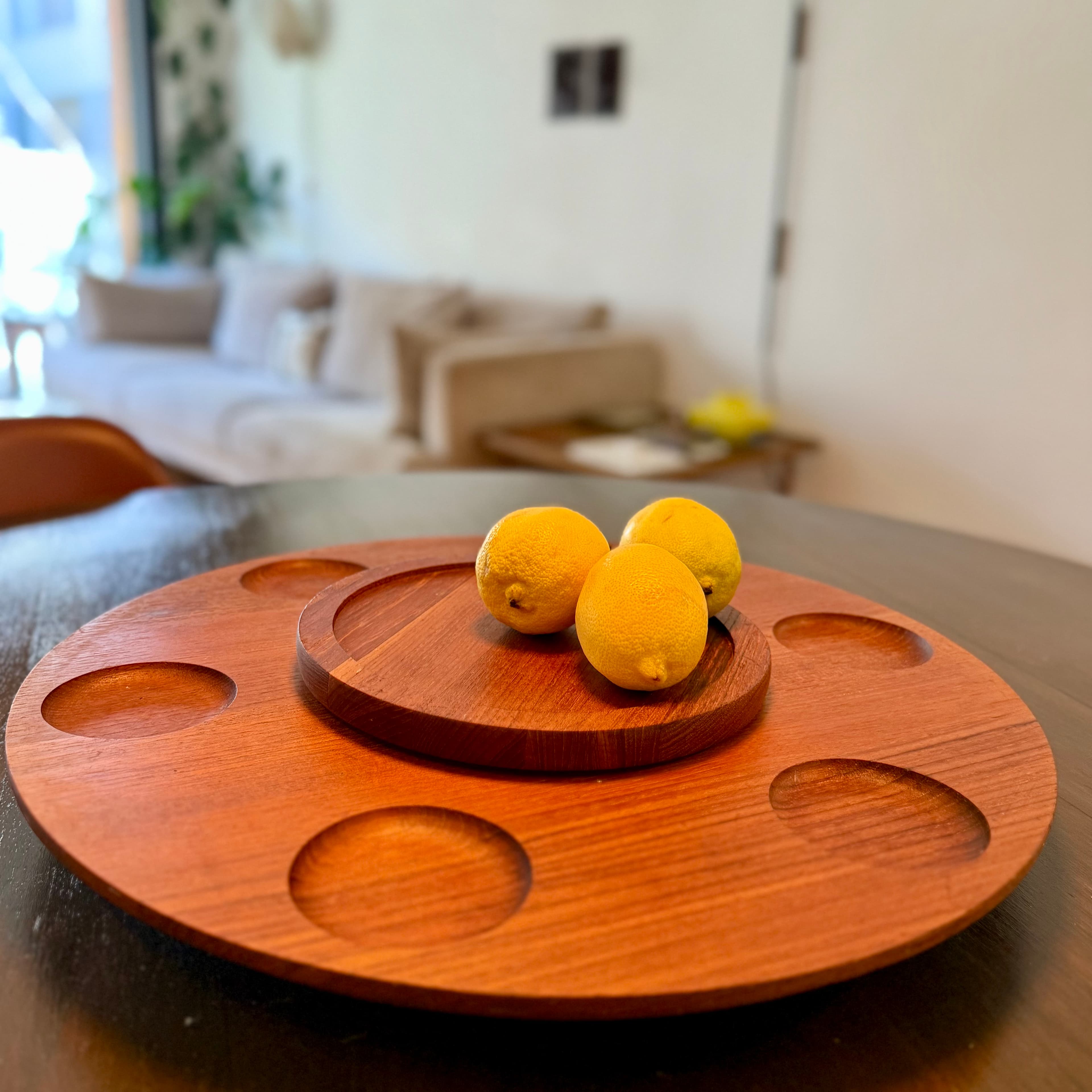 Mid century Scandinavian kitchenware - Danish Teak Lazy Susan