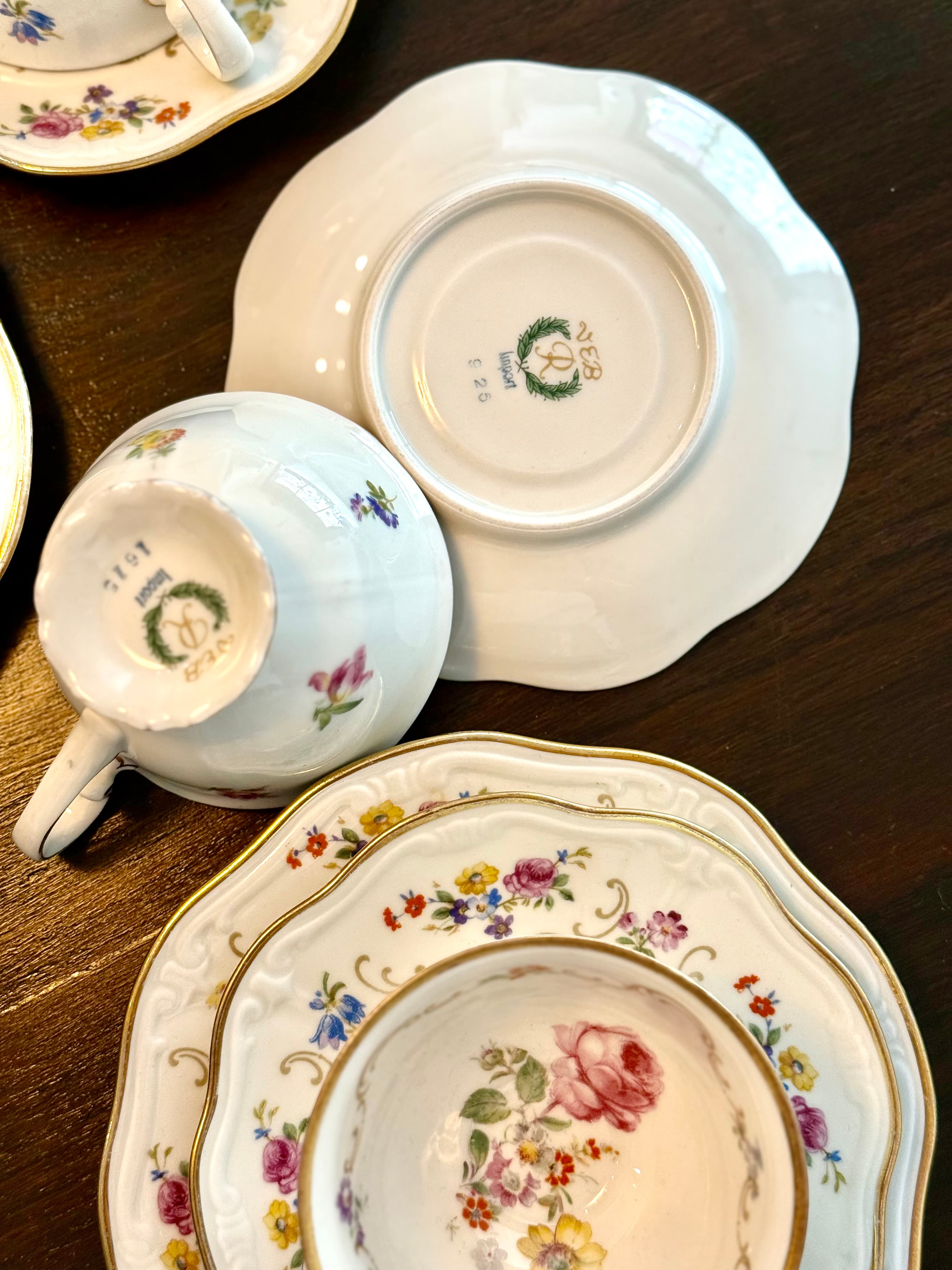Mid century Danish kitchenware - Schumann Dresden Floral Set