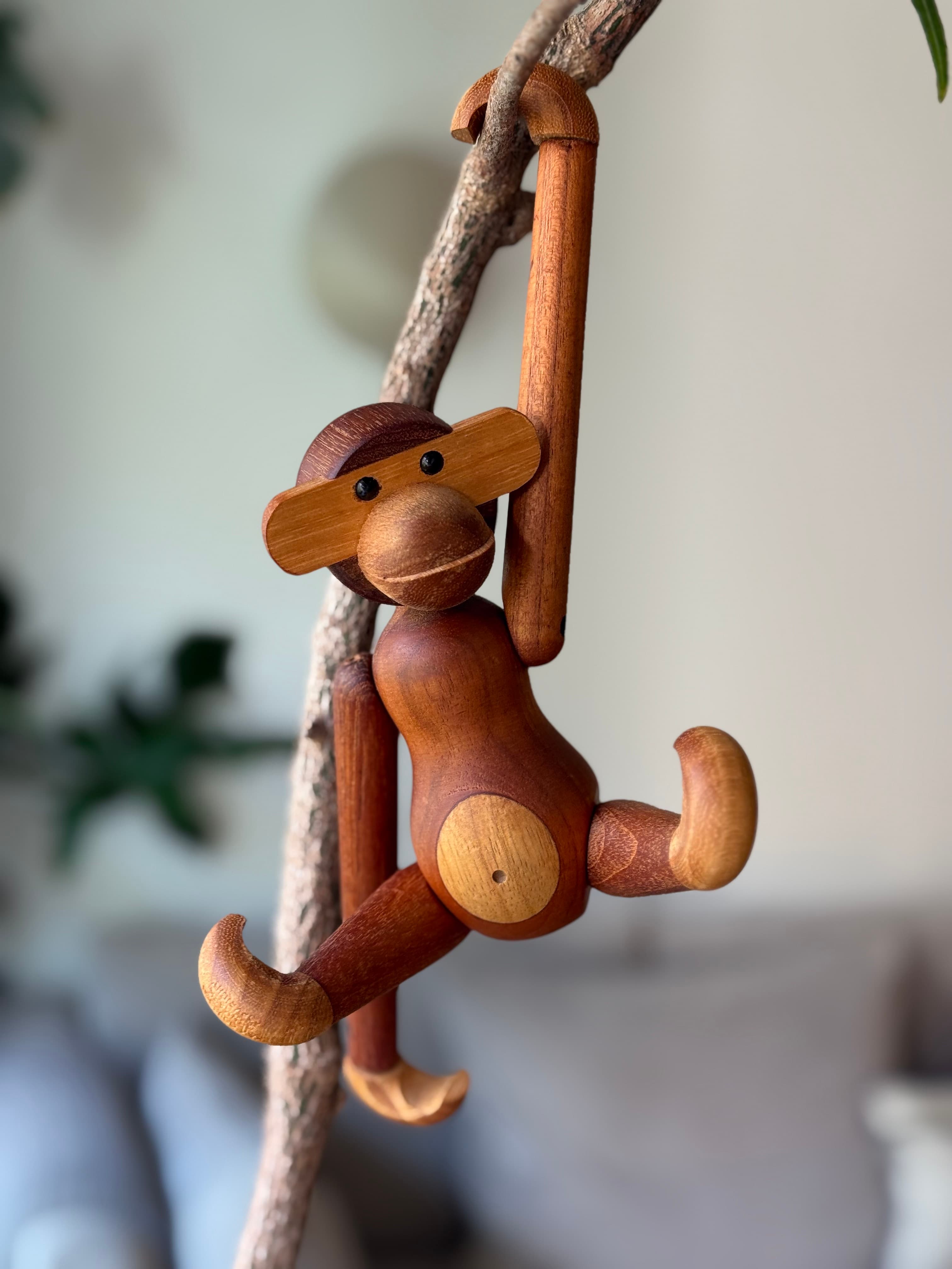 Mid century Scandinavian figurine - Monkey in Teak and Limba Wood by Kay Bojesen